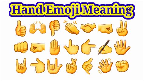 hand emoji meanings chart